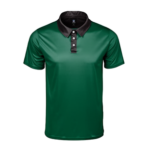 Haut de performance pour homme anti-rides, brodé, tricoté, imprimé, à col contrastant, pour le golf, le tennis et le travail, avec évacuation de l'humidité - Product Image 1