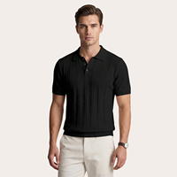 Chemises polo en tricot léger pour hommes, respirantes, décontractées, style streetwear, personnalisables avec logo, t-shirt polo pour hommes