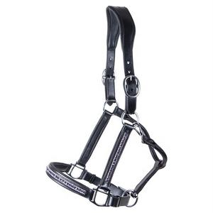 Licou de cheval en cristal de cuir indien pur avec rembourrage doux et raccords en laiton disponibles à la vente - Product Image 2