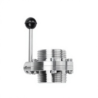 Zuivelhygiënische snelle drievoudige klemkraan handmatige vlinderklep RVS 304/316 DIN 11850-2 DN15-300 Food Grade Waterdruk 0,2-10 bar