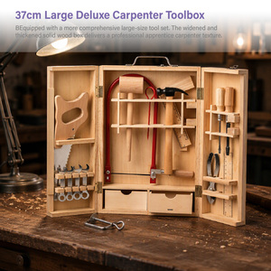 Boîte <span class=keywords><strong>à</strong></span> <span class=keywords><strong>outils</strong></span> portable en bois pour l'éducation précoce, <span class=keywords><strong>jouet</strong></span> éducatif pour enfants avec écrous <span class=keywords><strong>à</strong></span> démonter manuellement et vis de réparation - Product Image 2