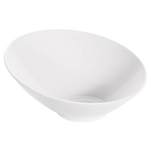 Tazón grande de melamina imitación porcelana con borde inclinado, apto para uso en restaurantes y comercios, tazón creativo para ensaladas - Product Image 5