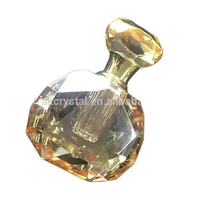 Attraktive dame herz diamant form gold beschichtet refill kristall diamant attar parfüm flasche glas
