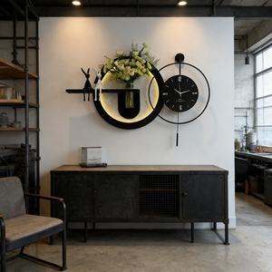 Décoration murale 3D de luxe pour salon moderne, sculpture murale, peinture en relief, peinture en grès LED faite à la main - Product Image 3