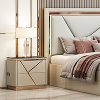 Grand ensemble de meubles de chambre à coucher en bois de luxe moderne : canapé, table à manger, chaise, lit, table de chevet