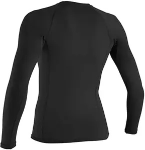 Wholesale Custom Logo Printed Women's Long Sleeve Rash Guard UPF 50+ Sun Protection Compression Swim Shirts Surfing Rash Guard