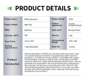 Huile de perfluoropolyéther XHP-750 750 cSt, <span class=keywords><strong>lubrifiant</strong></span> fluoré haute performance pour roulements de pompe à vide, résistant aux très hautes températures - Product Image 3