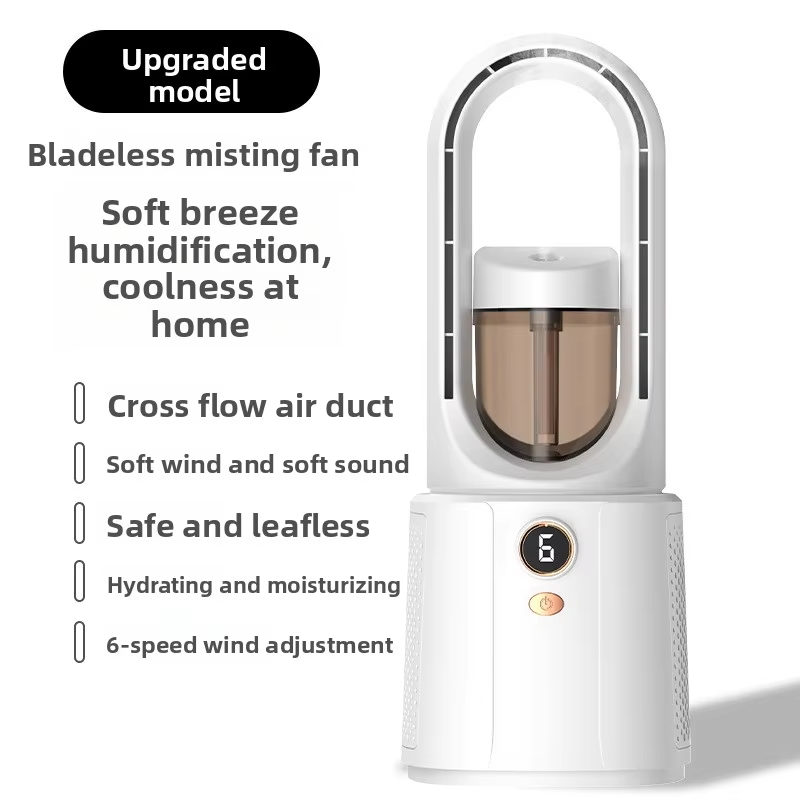 Ventilateur de climatisation sans pales - Blanc - Refroidissement par brumisation humidifiante