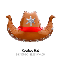 Ballons en Mylar CYmylar Western Cowboy Highland Cow Bull Skull Cowgirl Hat Boots pour décorations de fête sur le thème du Far West
