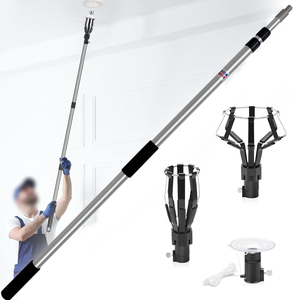 Kit <span class=keywords><strong>de</strong></span> poste telescópico <span class=keywords><strong>de</strong></span> aluminio Qiyun, cambiador <span class=keywords><strong>de</strong></span> bombilla para techos altos, herramienta <span class=keywords><strong>de</strong></span> extracción <span class=keywords><strong>de</strong></span> bombilla orientada hacia arriba, Material plástico metálico - Product Image 1