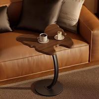 Mesa de Centro Plegable Multifuncional de Madera Maciza Estilo Mariposa Moderna y Sencilla para Sala de Estar, Balcón y Uso en Exteriores