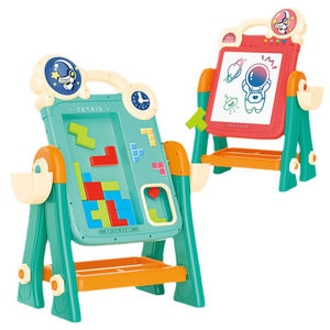 Nieuw Product Puzzel Vroege Educatie Speelgoed Multifunctioneel Baksteenspel Schilderij Tafel 2 In 1 Dubbelzijdige Tekentafel - Product Image 2