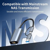 Adaptateur Ethernet 2500 Mbps 2.5G USB 3.0 & Type C vers carte réseau RJ45 pour ordinateur portable PC serveur NAS Windows Mac OS Internet