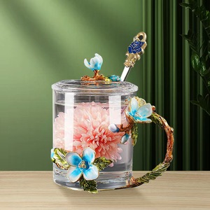Tasse à eau couleur émail maison salon lumière créative tasse à café de luxe femme mode <span class=keywords><strong>verre</strong></span> - Product Image 5