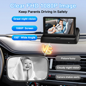 4.3inch bé xe máy ảnh cho ghế sau HD 1080p dễ dàng thiết lập ghế xe máy ảnh phía sau phải đối mặt với trẻ sơ sinh-tinh thể tầm nhìn ban đêm - Product Image 4
