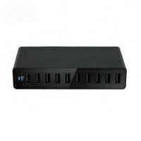 Station de charge pour smartphone 5V 12A, tête de charge 10 ports 60W haute puissance, chargeur multi-ports USB pour téléphone portable