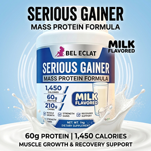 OEM <strong>Serious</strong> Gainer <strong>Mass</strong> <strong>Protein</strong> Formula Powder 1kg Milk Flavor High Calorie <strong>Protein</strong> for Muscle Growth Strength Gain &amp; Recovery - Product Image 5
