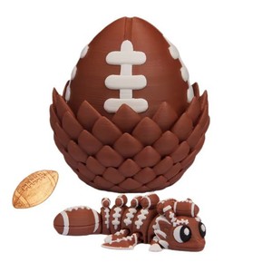 Vashine Ornamenti da Casa a Forma di Drago da Calcio Stampati in 3D, Uovo di Drago da Rugby, Giocattoli Divertenti da Collezione per Bambini, Giocattoli Flessibili in Cristallo Stampati in 3D - Product Image 3
