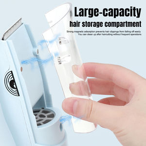 Tondeuse à cheveux pour enfants Lanumi S-3327 IPX5 étanche, faible niveau sonore, tondeuse électrique professionnelle pour bébé, aspiration des cheveux, grand rangement - Product Image 4