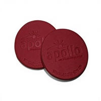 Ensemble de sous-verres en cuir PU élégant et imperméable, imprimé en sérigraphie personnalisée, style européen, pour boissons, utilisation promotionnelle