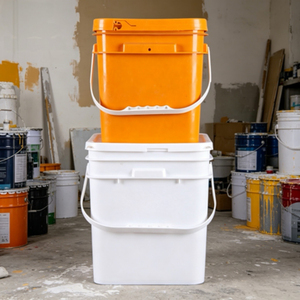 Seau à peinture carré en plastique de 8 L, couleur personnalisée, seau en plastique de 8 kg pour la peinture et l'usage industriel - Product Image 3
