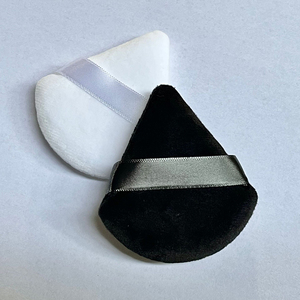 Logo personnalisé, 10 pièces, sans <span class=keywords><strong>alcool</strong></span>, multifonctionnel, utilisation humide/sèche, tampons de maquillage triangulaires en velours de coton - Product Image 4