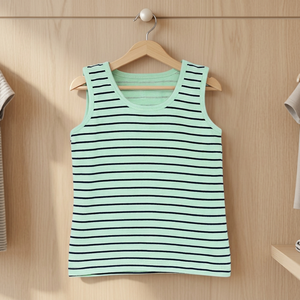 Camisetas sin Mangas con Cuello Redondo de Primera Calidad, Pantalones Cortos para Niños, 100% Algodón Tejido, Personalizables, Estampados de Verano, Casuales, Ecológicos, Suaves - Product Image 3