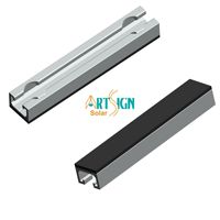 Rail court de fixation pour toit en tôle trapézoïdale en aluminium AL6005-T5, support de montage pour panneaux solaires miniatures Art Sign