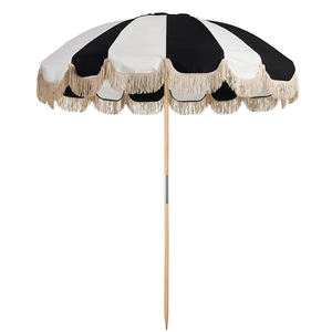 Parasol de jardin en toile UPF 50, style bohème, avec structure en acier, 2,1 m, parasol de plage en coton pliable, <span class=keywords><strong>mobilier</strong></span> d'extérieur - Product Image 6