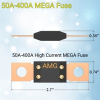 Porte-fusible MEGA avec fusible AMG 50A-500A, bloc de fusibles à goujon M8 automobile pour voiture, camion, véhicule de construction, bus, caravane, camping-car, bateau
