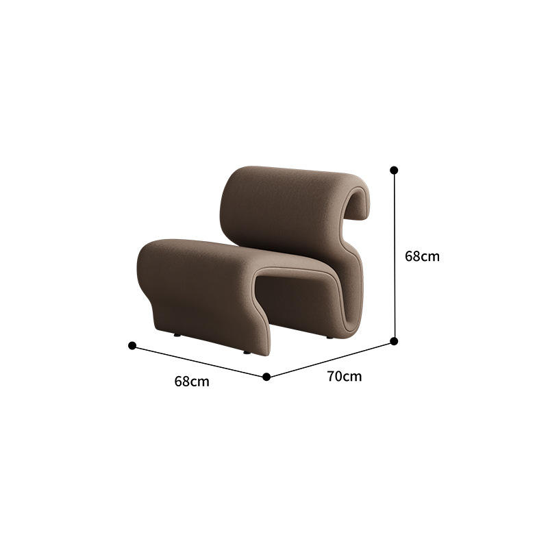 Velours marron givré de luxe léger
