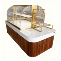 Vitrine de présentation en verre pour gâteaux et beignets Shang Liang, vitrine de comptoir en bois pour gâteaux, solution complète pour la présentation de gâteaux