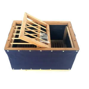 Offre Spéciale 40-80cm noir Pliable de Transport En Bois Cages Pour Animaux de compagnie Formation Boîte Pigeon D'oiseau Cages