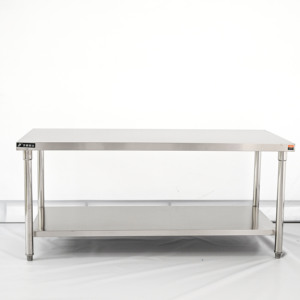 Banco da lavoro di alta qualità in acciaio inox tavolo da lavoro 304 doppio piano tavolo incudine per alberghi <span class=keywords><strong>ristoranti</strong></span> <span class=keywords><strong>Design</strong></span> commerciale - Product Image 6
