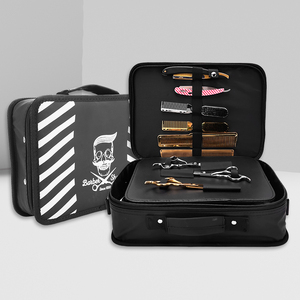 WangDa Valise de salon professionnelle portable Grande capacité Étanche Réglable en tissu Oxford Organisateur d'outils de coiffure Voyage <span class=keywords><strong>Barbier</strong></span> - Product Image 1