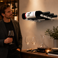 Minghou – présentoir mural de bouteilles Double couleur, piquets pour casier à vin en aluminium
