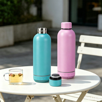 Gobelet isotherme en acier inoxydable à double paroi de 17 oz avec ouvre-bouteille, 430 ml, tasse à musique, tasse à boire élégante et intelligente pour les voyages