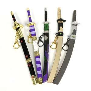 Mini épée Katana en métal porte-clés jouets Hot Japan anime populaire charater prop Wado Ichimonji pour cadeau DeSktop ornement - Product Image 6