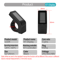 E-bike Kunteng Display LCD Display Mini Meter SM Plug pour KT Controller Kit de conversion de vélo électrique Affichage KT-LCD4
