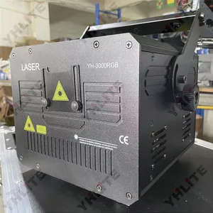 激光表演专业3d激光投影仪3w RGB lazer动画迪斯科dj激光