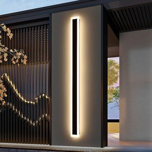 110V 220V IP65 Modern Indoor Linear Strip Wall Lamp 3000K Warm White Garden <b>Sconce</b> Long Outdoor LED <b>Light</b> - Product Image 5