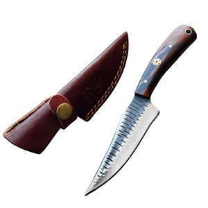 Couteau à Décortiquer Industriel Fait Main UMAR FAROOQ en Acier Carbone avec Manche en Bois, Couteau de Camping OEM |   Lame fixe - Product Image 3