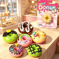 Ensemble de voitures jouets en plastique personnalisées à rétrofriction avec design de presse à donuts simulée, jouets éducatifs interactifs parent-enfant pour les 2-14 ans