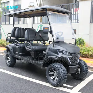 CAMP Chinese Golf Carts Gas Powered 6 Passenger Electric Golf Cart 60v Lithium Battery Club Car