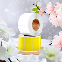 Rouleau d'étiquettes d'imprimante de codes-barres thermique étanche, autocollant adhésif recyclable personnalisé ODM & OEM, laminage blanc brillant Nanwang