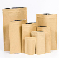 Sacs refermables en papier kraft biodégradable avec fenêtre transparente, personnalisables avec logo imprimé