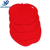 Sous-plat en silicone en forme de pomme, antidérapant, résistant à la chaleur, de haute qualité, couleur personnalisée, pour la cuisine et la table
