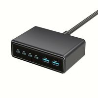 Compatibilité universelle CE FCC Rohs Chargeur USB C PD 200W GaN 6 ports 100W/20W Chargeur PD pour ordinateur portable, téléphone, tablettes, etc.