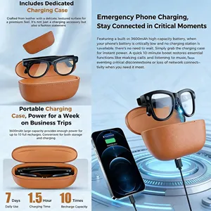 Gafas Inteligentes M01S con Banco de Energía, Cámara UHD de 800W, Traducción a Más de 120 Idiomas, Llamadas Manos Libres, Música, Resistentes al Agua - Product Image 2