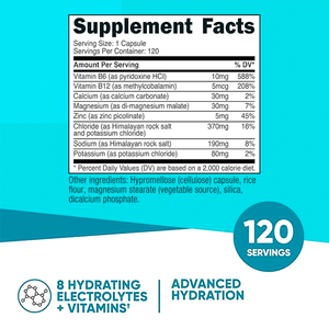 Capsule di sale Superfood 175mg integratori elettrolitici di idratazione vitamina <span class=keywords><strong>D</strong></span> B6 sodio potassio magnesio calcio nutrizione sportiva - Product Image 4